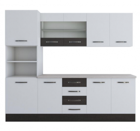 Bucatarie Karina 2.2m Alb&Wenge [1]