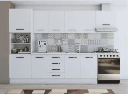 Mobila Bucatarie - Bucatarie Karina 2.8 m Alb