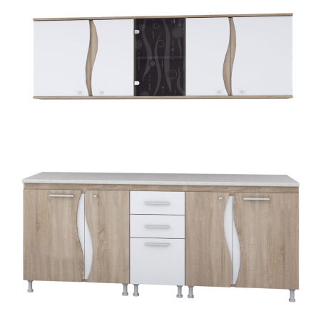 Bucatarie Lorena 2m Sonoma&Alb [1]