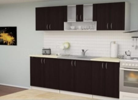 Mobila Bucatarie - Bucatarie Nataly 2.2m alb&wenge