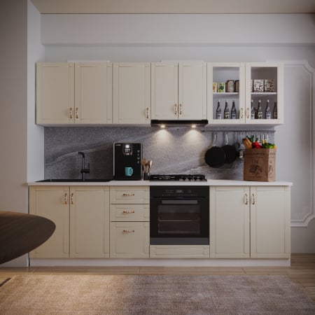 Mobila Bucatarie - Bucatarie Noir MDF 2.6 m Bej Nisip