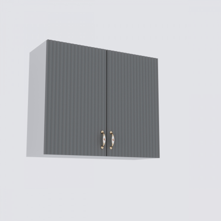 Bucatarie Opera MDF 2.6m Alb&Gri Cenusiu [2]