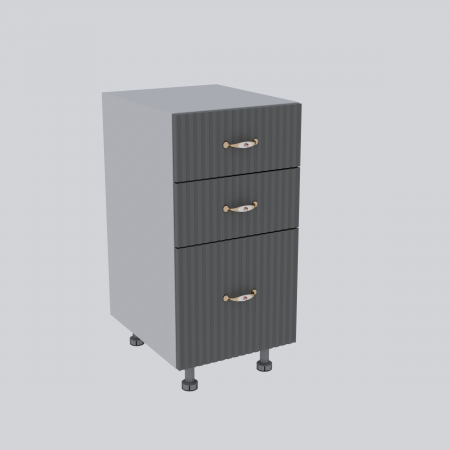 Bucatarie Opera MDF 2.6m Alb&Gri Cenusiu [8]