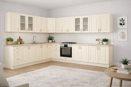 Mobila Bucatarie MDF - Bucătărie pe colț  din MDF Roma COLȚ 1