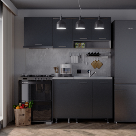 Mobila Bucatarie - Bucatarie Sena 1.8 m Antracit