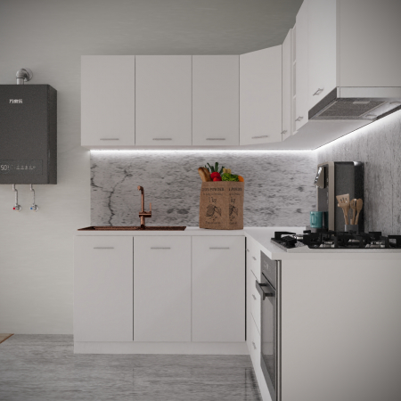 Bucatarie Sena Colt 1.8m x 2.2 m Alb [2]