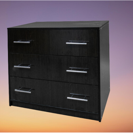 Comoda 3 sertare, Wenge, grosime 1.6 cm, 80x45x70 cm [2]