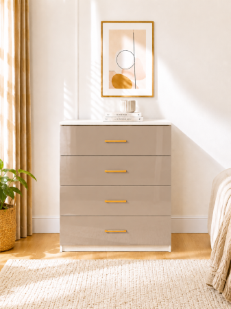 Comoda cu 4 sertare mdf lucios