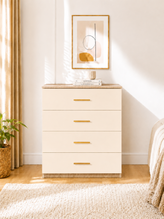 Comoda cu 4 sertare mdf lucios