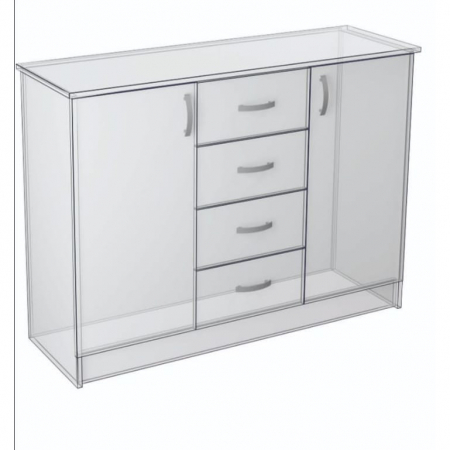 Comoda M03 dormitor si hol, Ideal Mobila, culoare Stejar inchis/Stejar deschis [5]