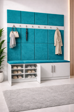 Organizator Hol - Cuier  tapitat cu pantofar MIA .