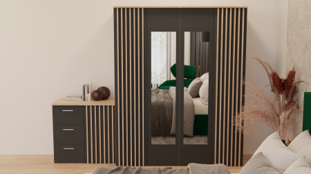 Dormitor Dallas Cu Pat Nobless Tapitat Verde [1]