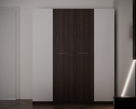 Dormitor Adria Tapitat 4 Usi Wenge&Alb [2]