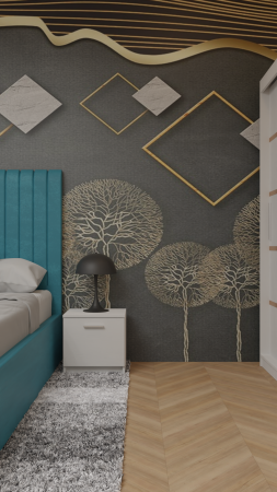 Dormitor Cairo Tapitat Dressing 250x200 3 Usi Alb [3]