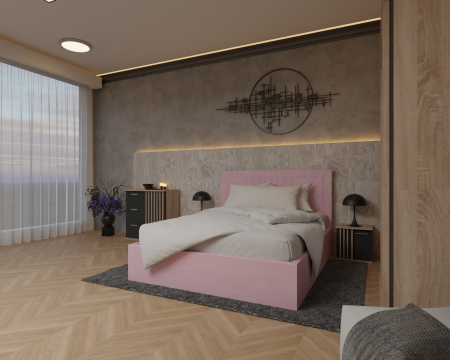 Dormitor Dallas Cu Pat Lotus Tapitat [2]