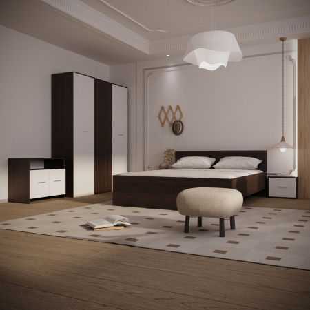 Dormitor Lavinia Wenge&Alb [1]