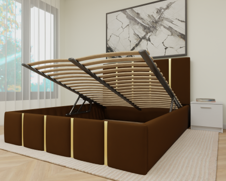 Dormitor MILANO Tapitat 2 usi Alb [2]