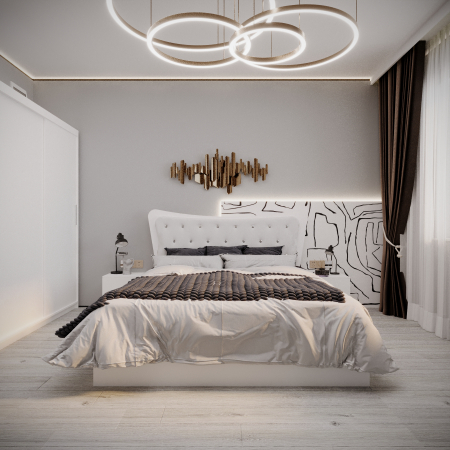 Dormitor Vista Tapitat 2 Usi Alb [3]