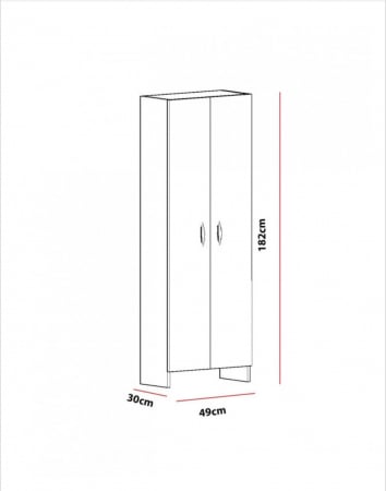 Dulap Bucatarie cu Polite  Alb [2]