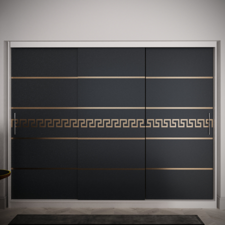 Mobila Dormitor - Dulap Venus Gold Alb&Antracit 230*200