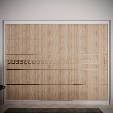 Mobila Dormitor - Dulap Venus Gold Alb&Sonoma 230*200