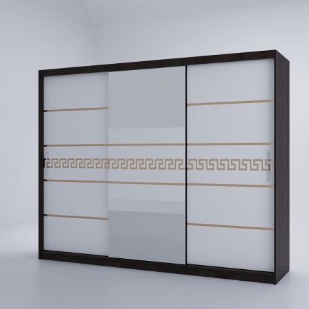 Dulap Venus Gold cu Oglinda Wenge&Alb 230*200 [2]