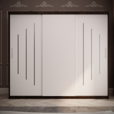 Mobila Dormitor - Dulap Venus Space 230*200 Wenge&Alb,