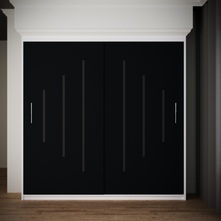 Mobila Dormitor - Dulap Venus Space Alb&Antracit 200*200,