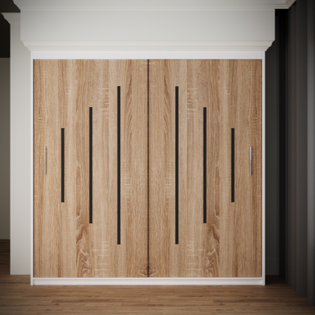 Mobila Dormitor - Dulap Venus Space Alb&Sonoma 200*200,