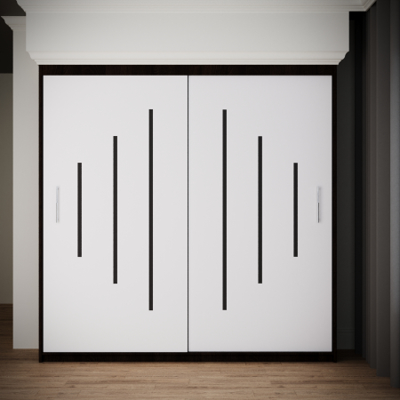 Mobila Dormitor - Dulap Venus Space Wenge&Alb 200*200,