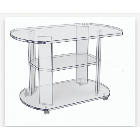 Masa cafea, Ideal Mobila, culoare wenge, 84x58x54 cm [1]