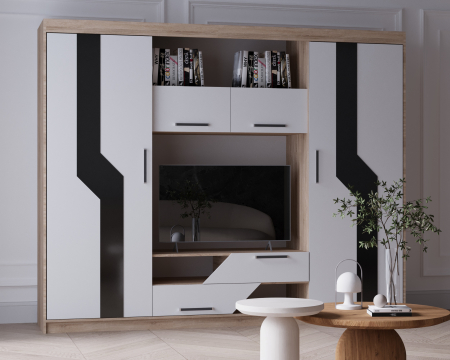 Mobila living Carmen sonoma + alb [1]