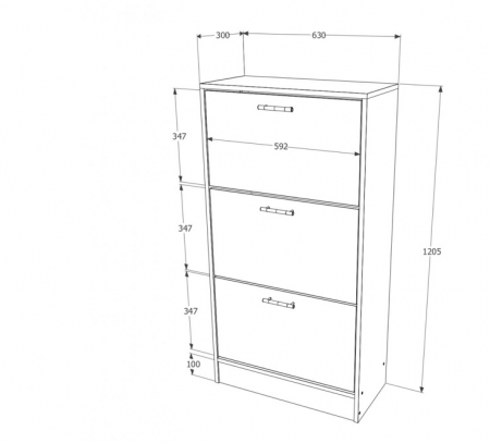 Pantofar 3 Usi Wenge&Sonoma [1]