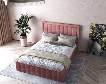 Pat Elegance Tapitat Roz 180x200 [5]