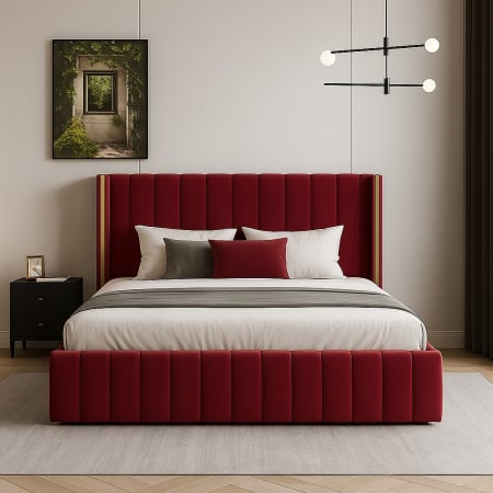 Paturi - Pat Golden Tapitat cu Somiera Rabatabila