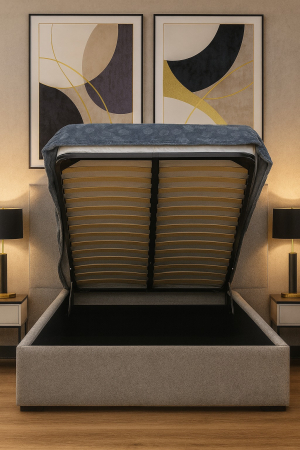 Pat HUGO cu Saltea Inclusa si Somiera Rabatabila [1]