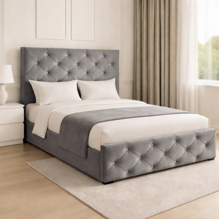 Pat Prestige Tapitat, Stofa Cu Somiera Rabatabila