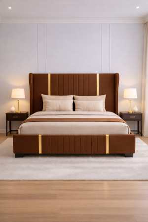 Patul Tapițat Hawaii cu Somieră Rabatabilă