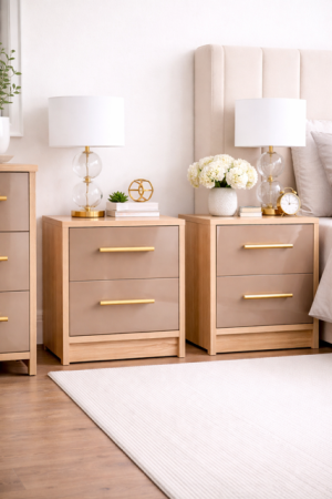 SET 2 Noptiere cu sertare din mdf lucios IULIA