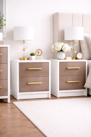 SET 2 Noptiere cu sertare din mdf lucios IULIA