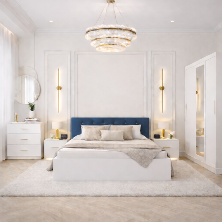 Set Dormitor Tapitat Nemira 3 usi