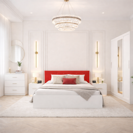 Set Dormitor Tapitat Nemira 3 usi