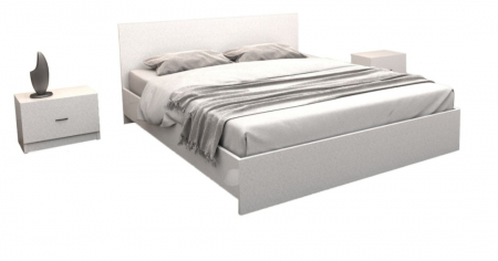 Mobila Dormitor - Set Pat Alex Alb