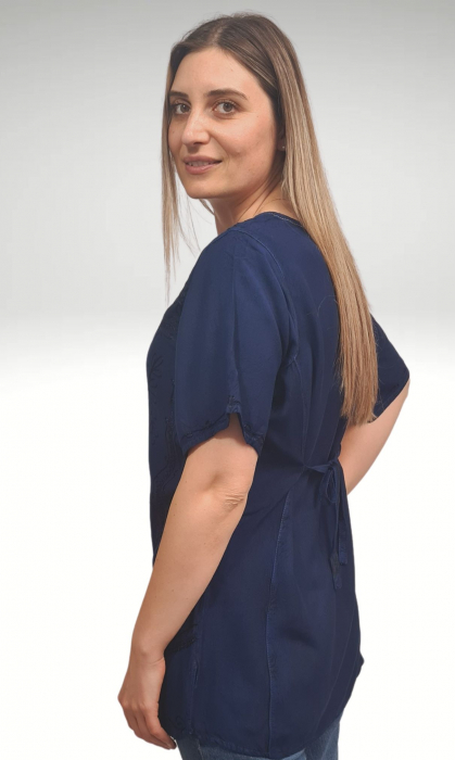 Bluza vascoza Stela culoare bleumarin [3]
