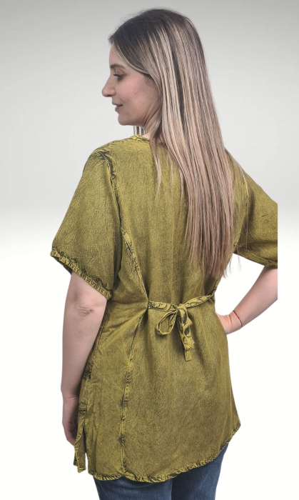 Bluza vascoza Stela culoare verde [3]