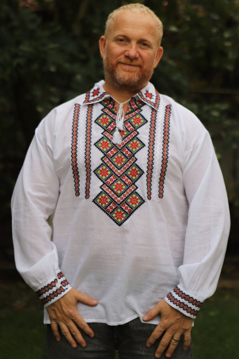 Cămașă tradițională Ananian broderie verde [3]