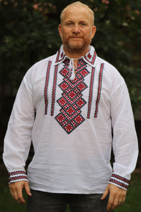 Cămașă tradițională Ananian broderie rosie [2]
