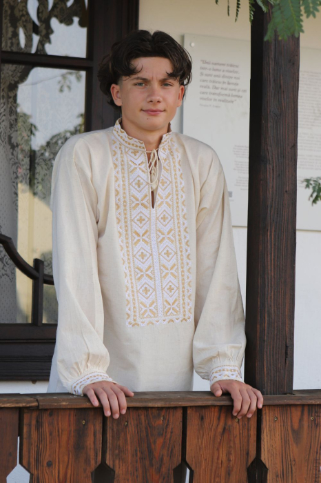 Cămașă tradițională Gavriil material ivory [3]