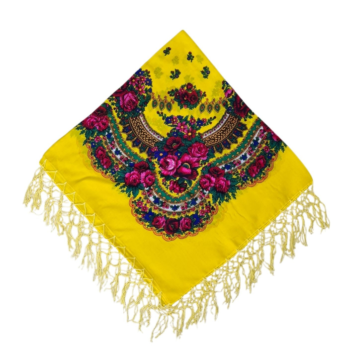 Eșarfă tradițională cu franjuri de bumbac împletiti [2]