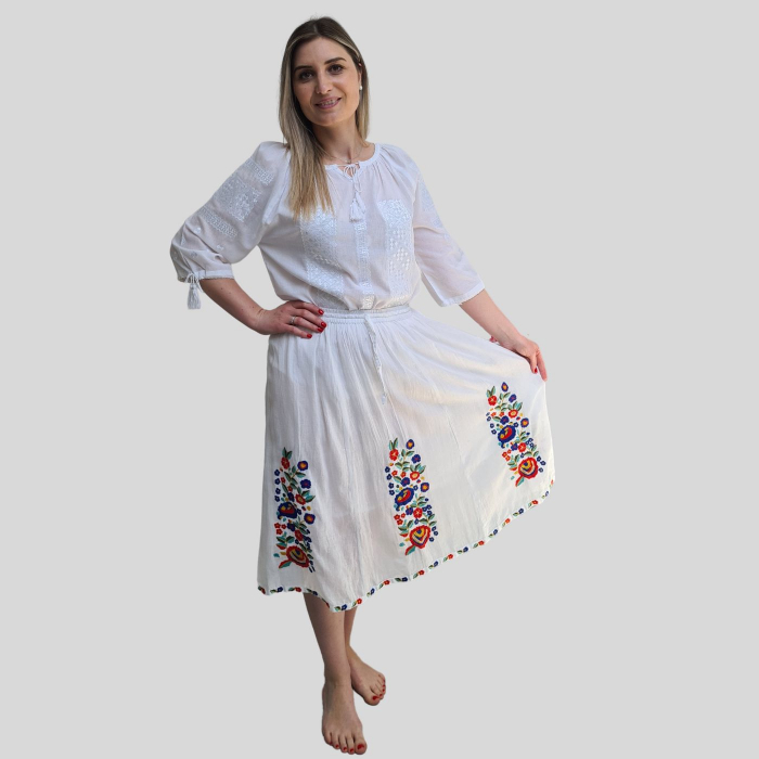 Fusta dama Ioana culoare albă [4]